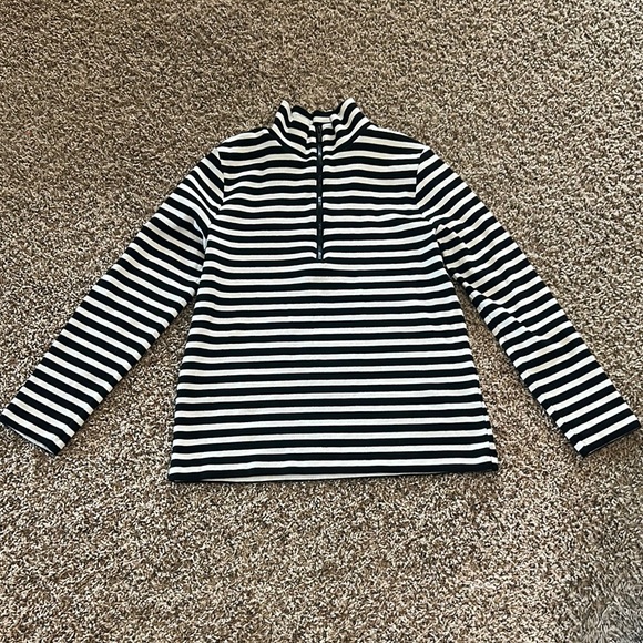 NWOT Chicos black and White Striped Pullover - Picture 1 of 4